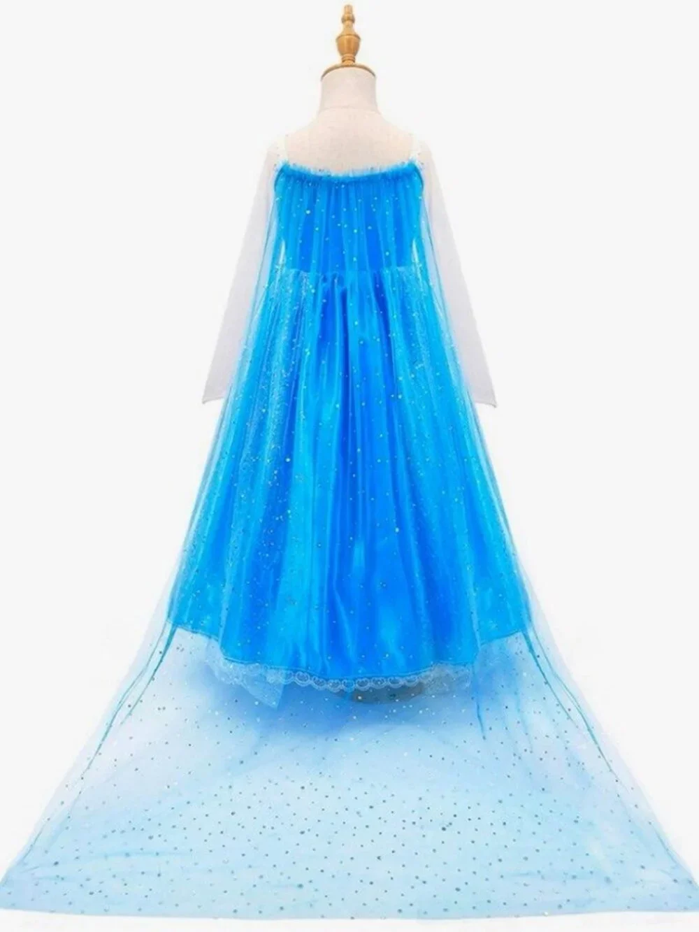Ice Queen Inspired Blue Princess Dress with Long Cape